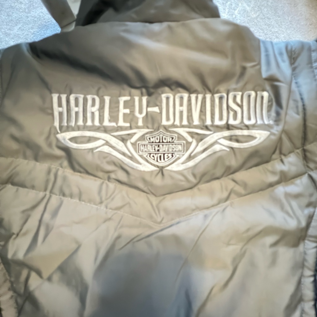 Harley Davidson Convertible Jacket/Vest Puffer Jacket Size Xs